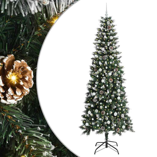 Umělý Vánoční Stromeček Zelená 240 Cm Pvc, Plast A Ocel