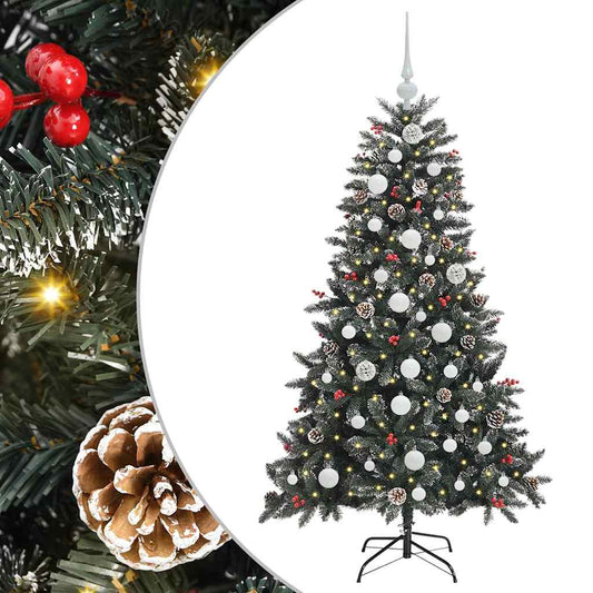 Umělý Vánoční Stromeček Zelená 150 Cm Pvc, Plast A Ocel
