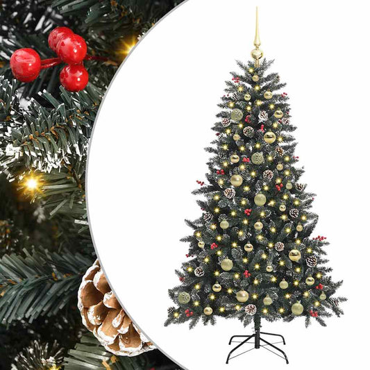 Umělý Vánoční Stromeček Zelená 150 Cm Pvc, Plast A Ocel