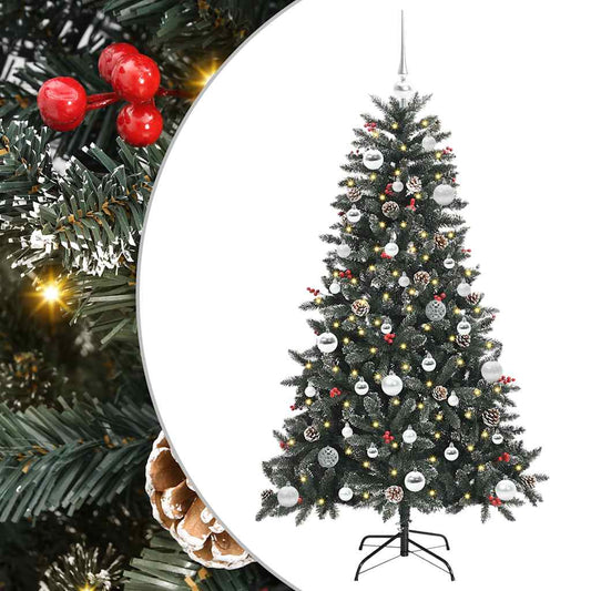 Umělý Vánoční Stromeček Zelená 150 Cm Pvc, Plast A Ocel