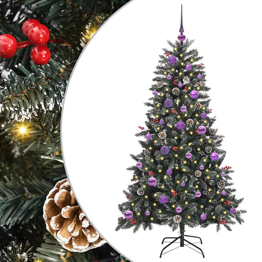 Umělý Vánoční Stromeček Zelená 150 Cm Pvc, Plast A Ocel