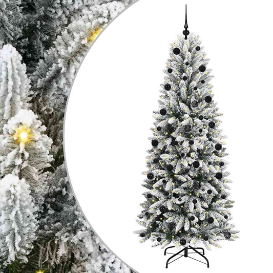 Umělý Vánoční Stromeček Bílá 210 Cm Pvc, Plast, Ocel A Pe