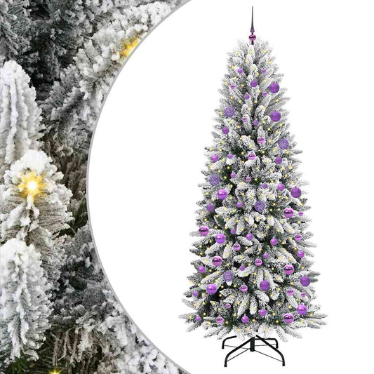 Umělý Vánoční Stromeček Bílá 210 Cm Pvc, Plast, Ocel A Pe