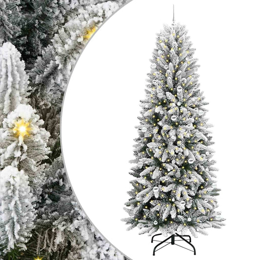 Umělý Vánoční Stromeček Bílá 240 Cm Pvc, Plast, Ocel A Pe