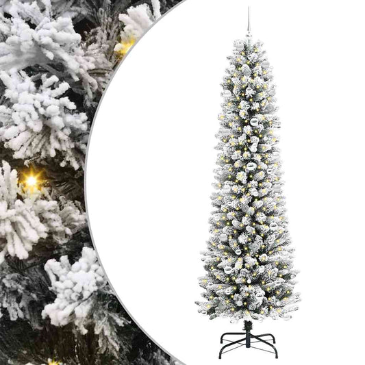 Umělý Vánoční Stromeček Bílá 240 Cm Pvc, Kov A Plast
