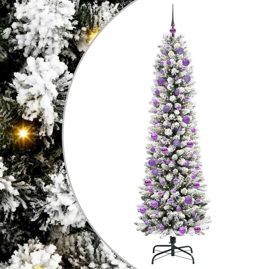 Umělý Vánoční Stromeček Bílá 240 Cm Pvc, Kov A Plast