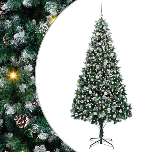 Umělý Vánoční Stromeček Zelená 240 Cm Pvc, Ocel A Plast