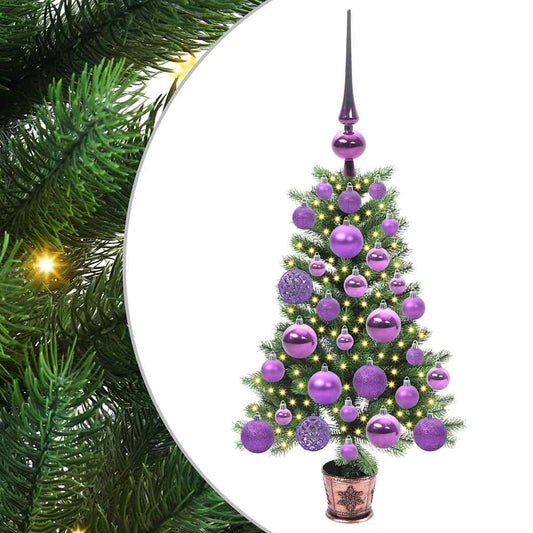 Vánoční Stromeček S 150 Led Diodami S Stojanem Zelená 65 Cm Pe