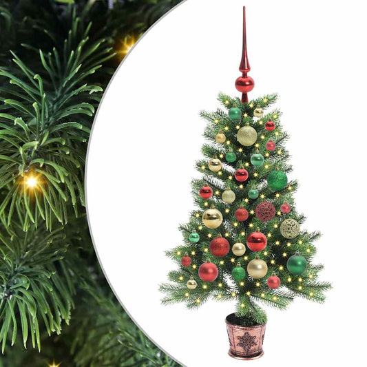 Vánoční Stromeček S 150 Led Diodami S Stojanem Zelená 90 Cm Pe