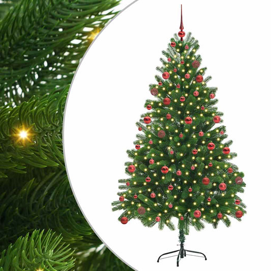 Vánoční Stromeček S 300 Led Diodami S Stojanem Zelená 180 Cm Pe