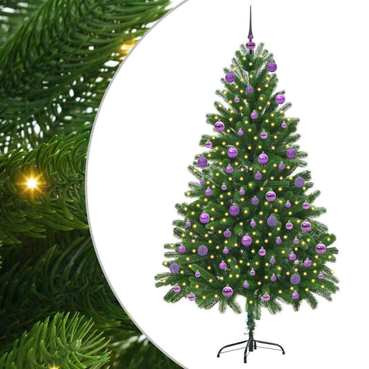 Vánoční Stromeček S 300 Led Diodami S Stojanem Zelená 180 Cm Pe