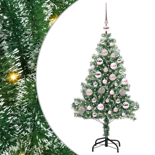 Umělý Vánoční Stromeček Se Sněhem A Led Osvětlením 120 Cm