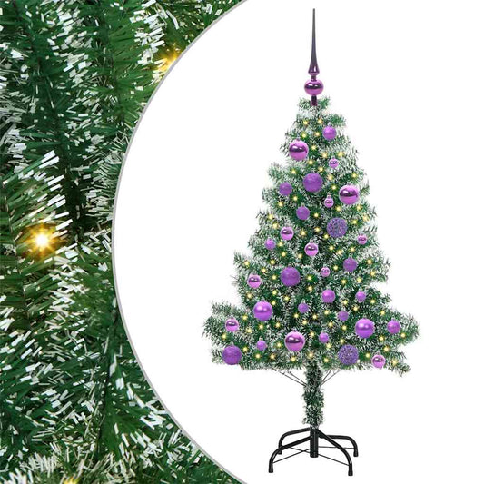 Umělý Vánoční Stromeček Se Sněhem A Led Osvětlením 120 Cm