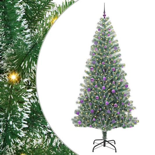 Umělý Vánoční Stromeček Se Sněhem A Led Osvětlením 240 Cm