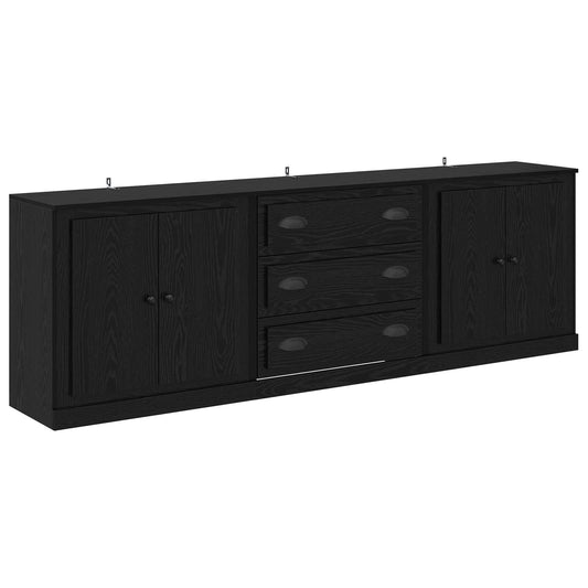 Konzole 3 Ks Černý Dub 210 X 35,5 X 67,5 Cm Kompozitní Dřevo