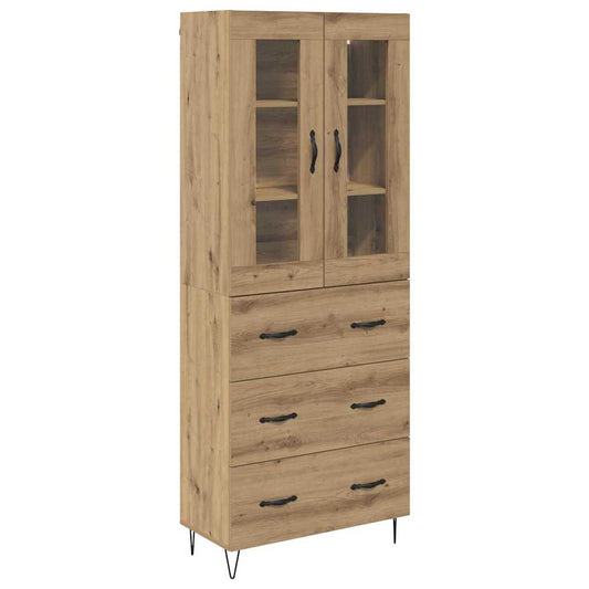 Vysoký Bufet Artisanový Dub 69,5 X 34 X 90 Cm Kompozitní Dřevo