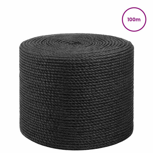 Jutové Lano 6 Černá 100% Jute Tossa