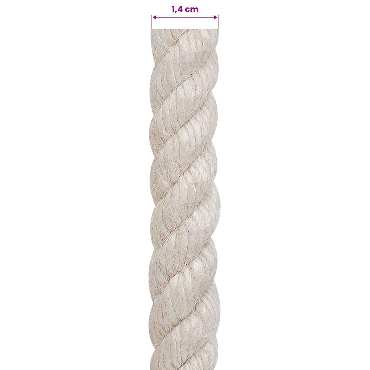 Jutové Lano 14 Mm Bílá 100% Jute Tossa