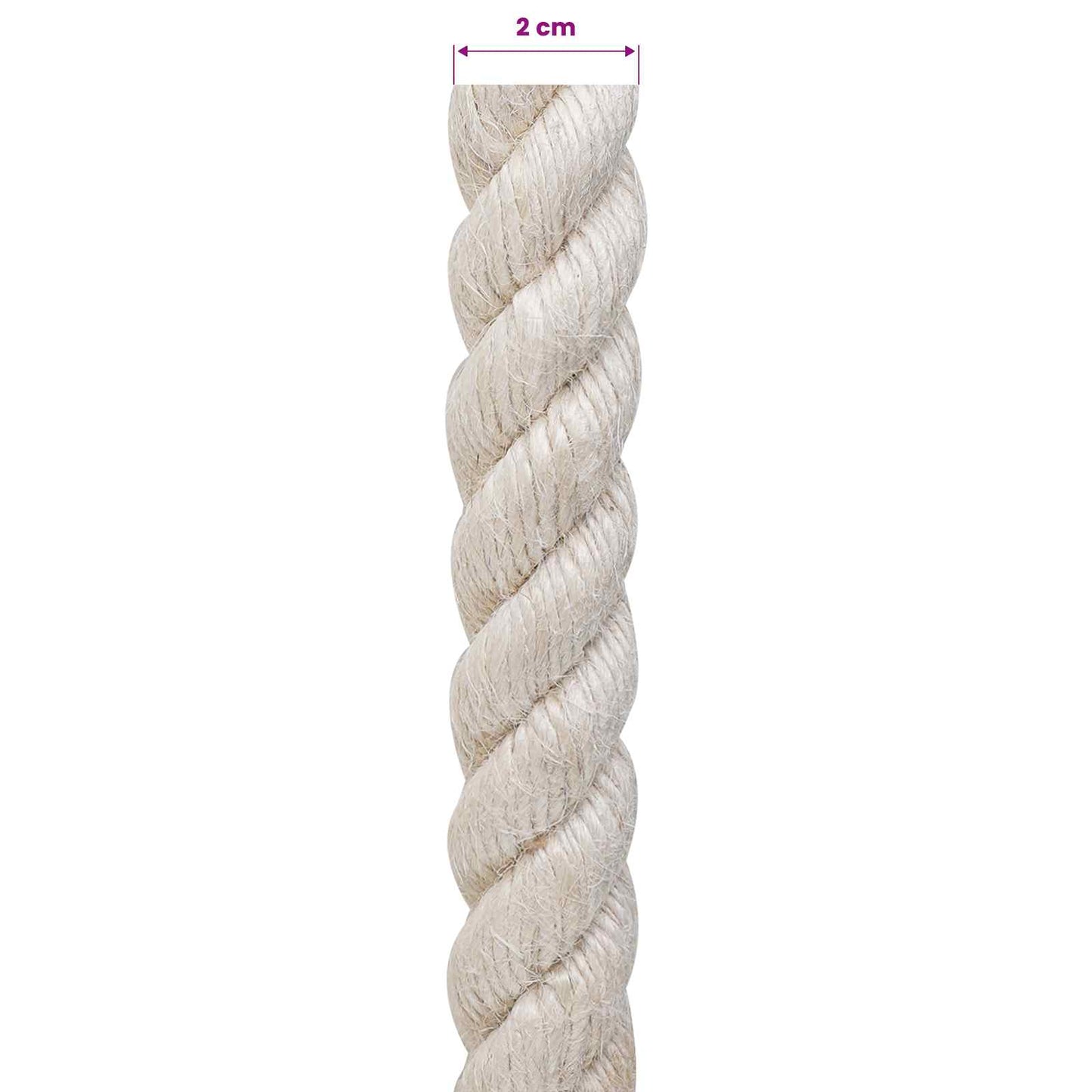 Jutové Lano 20 Bílá 100% Jute Tossa
