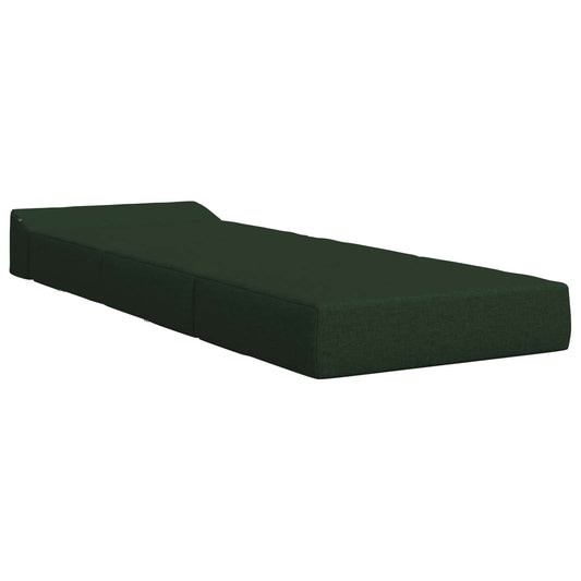 Skládací Pohovka Postel Tmavě Zelená 200 X 70 X 10 Cm Textil