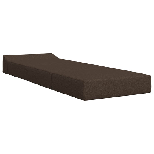 Skládací Pohovka Postel Taupe 200 X 70 X 10 Cm Textil