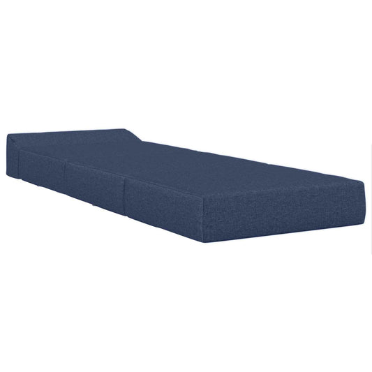 Skládací Pohovka Postel Modrá 200 X 70 X 10 Cm Textil