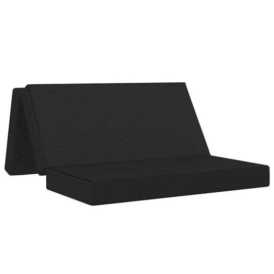 Skládací Pohovka Postel 120 X 67 X 45 Cm Černá