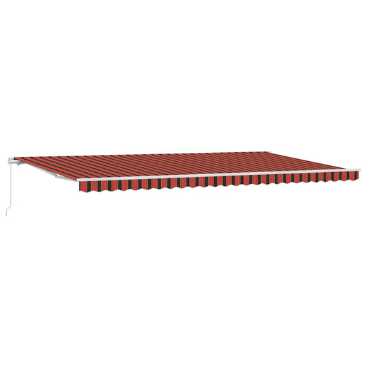 Stahovací Markýza Oranžová A Hnědá 600 × 300 Cm