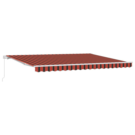 Stahovací Markýza Oranžová A Hnědá 450 × 300 Cm
