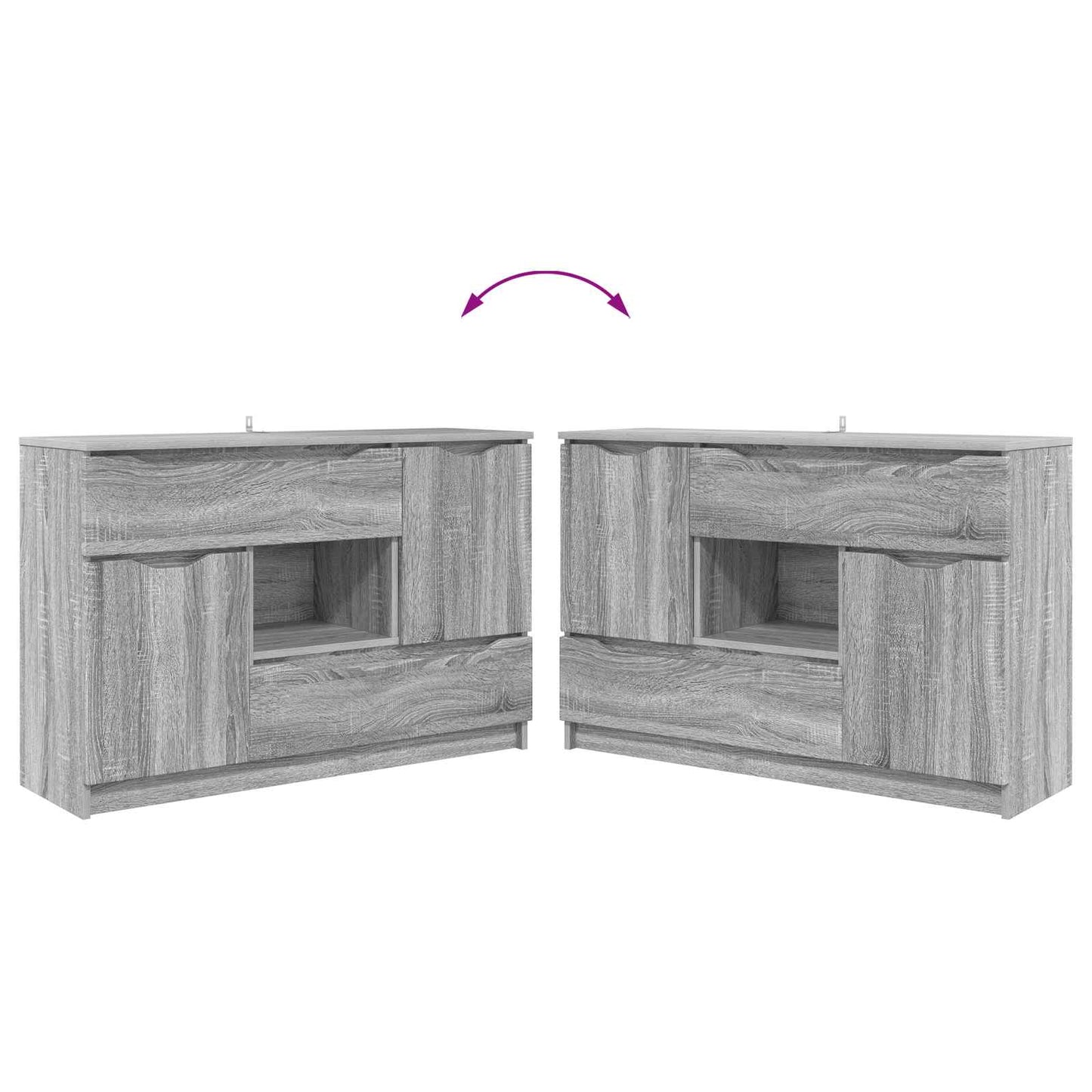 Servírovací Skříň Šedá Sonoma 100 X 30 X 65,6 Kompozitní Dřevo