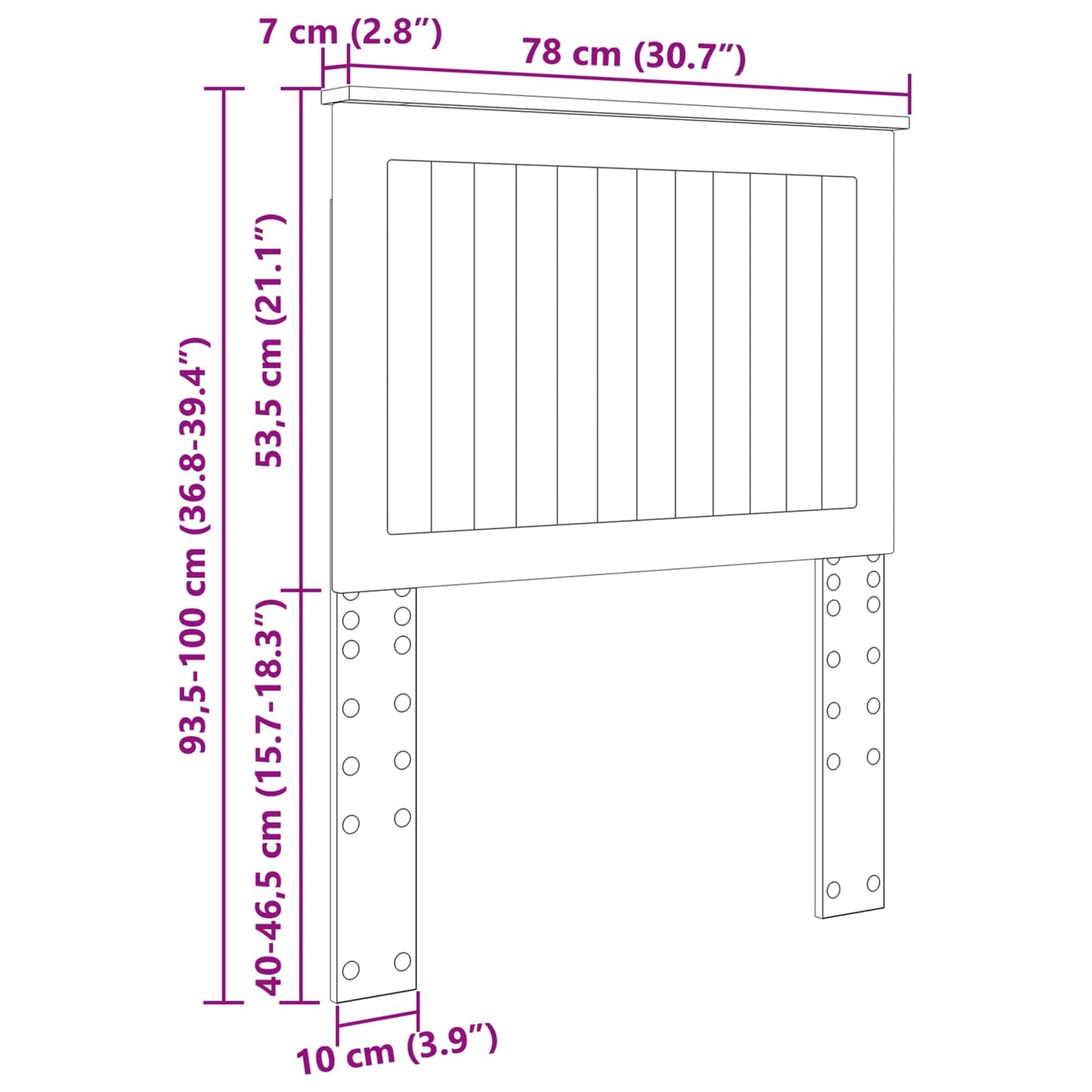 Čelo Postele Betonově Šedá Kompozitní Dřevo