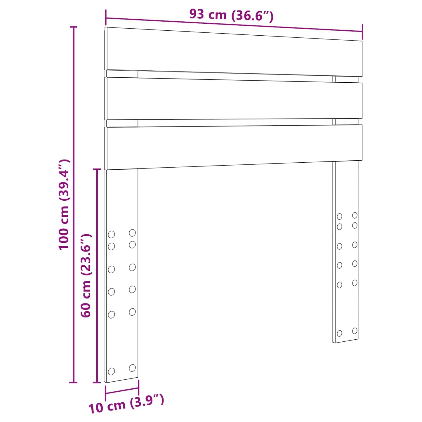 Čelo Postele Betonově Šedá Kompozitní Dřevo