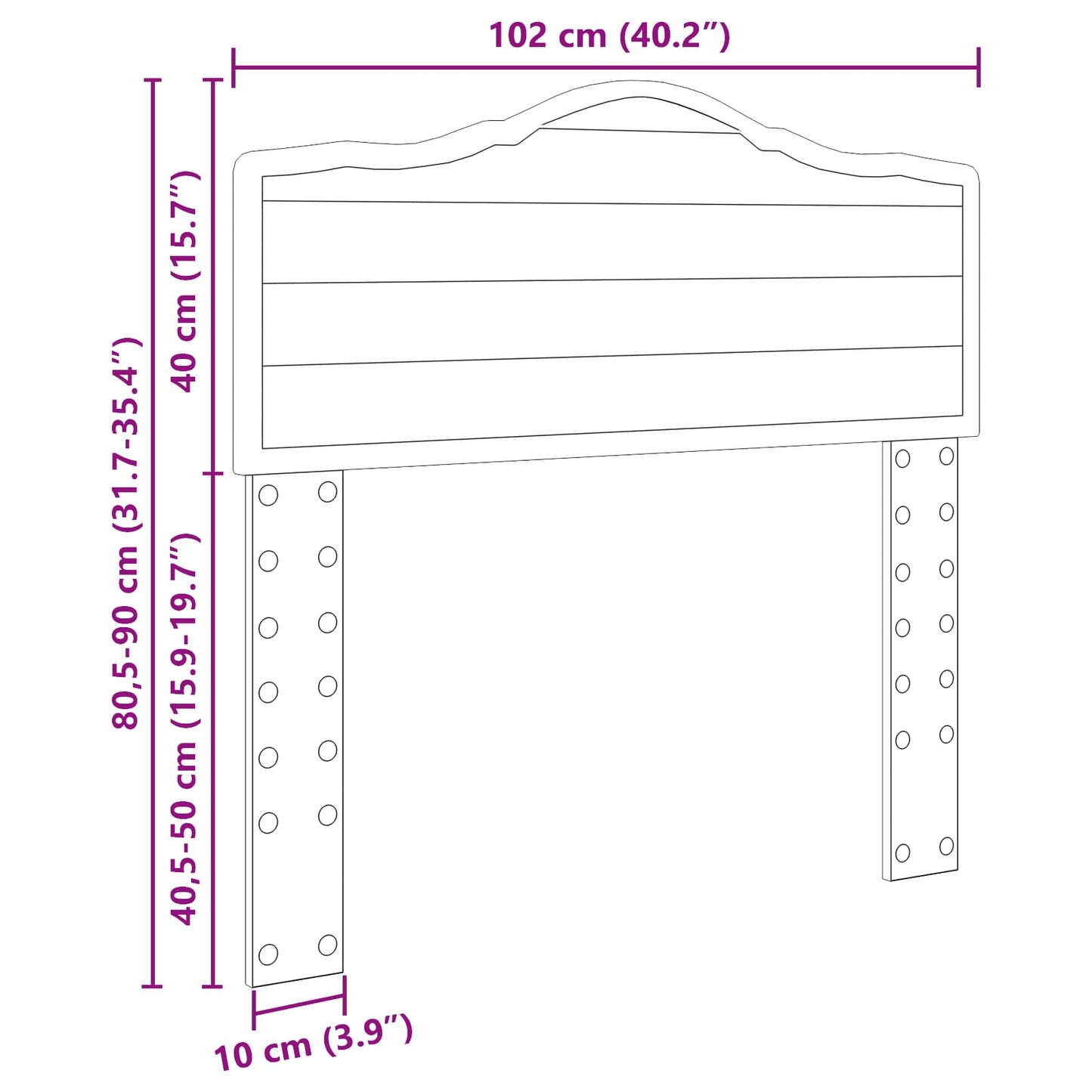 Čelo Postele Šedá Sonoma Kompozitní Dřevo