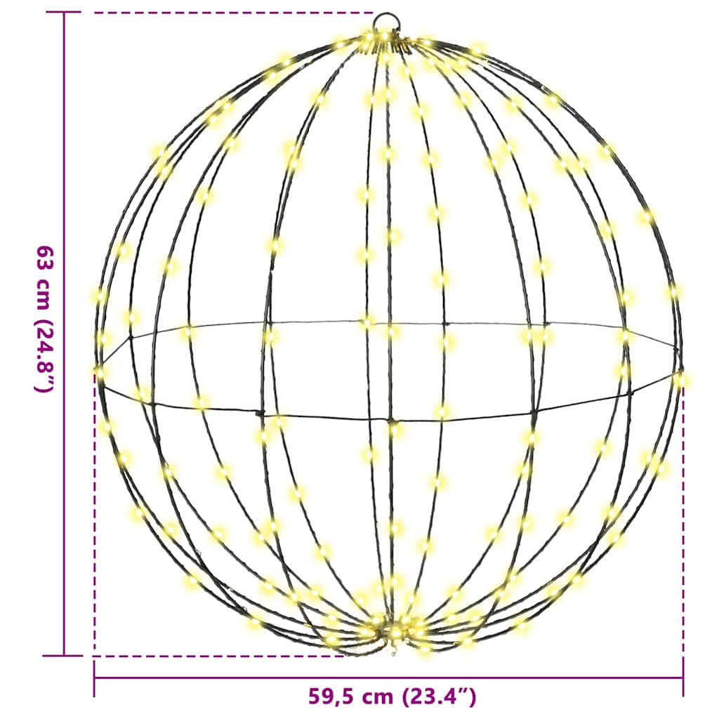 Koule S 192 Led Diodami Teplá Bílá 59,5 X 59,5 X 63 Cm Kov