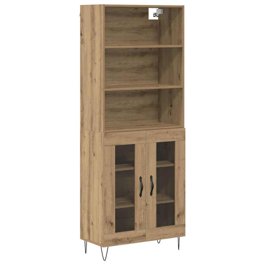 Vysoký Bufet 2 Ks Artisanový Dub 69,5 X 34 X 180 Cm
