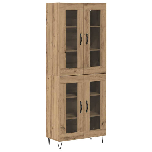 Vysoký Bufet Artisanový Dub 69,5 X 34 X 90 Cm Kompozitní Dřevo