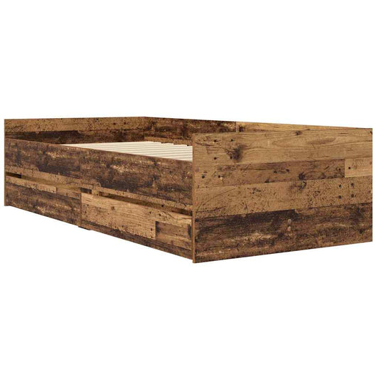Rám Postele Staré Dřevo 90 X 190 Cm Masivní Borové Dřevo