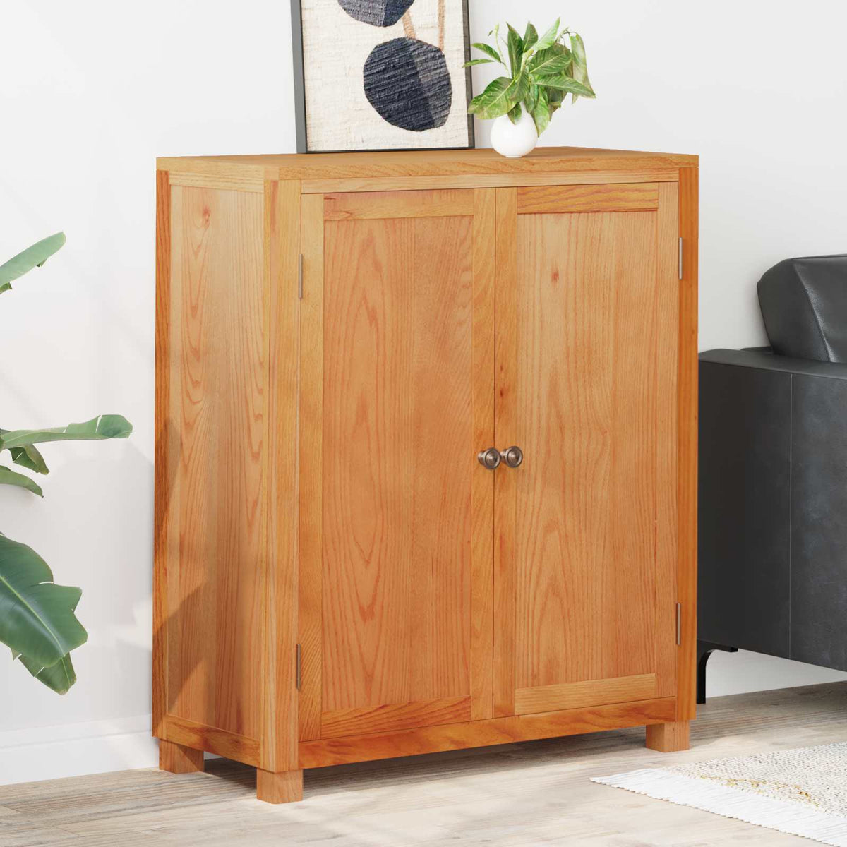 Truhlářský S Policí Hnědá 80 X 35 X 95 Cm Masivní Dubové Dřevo