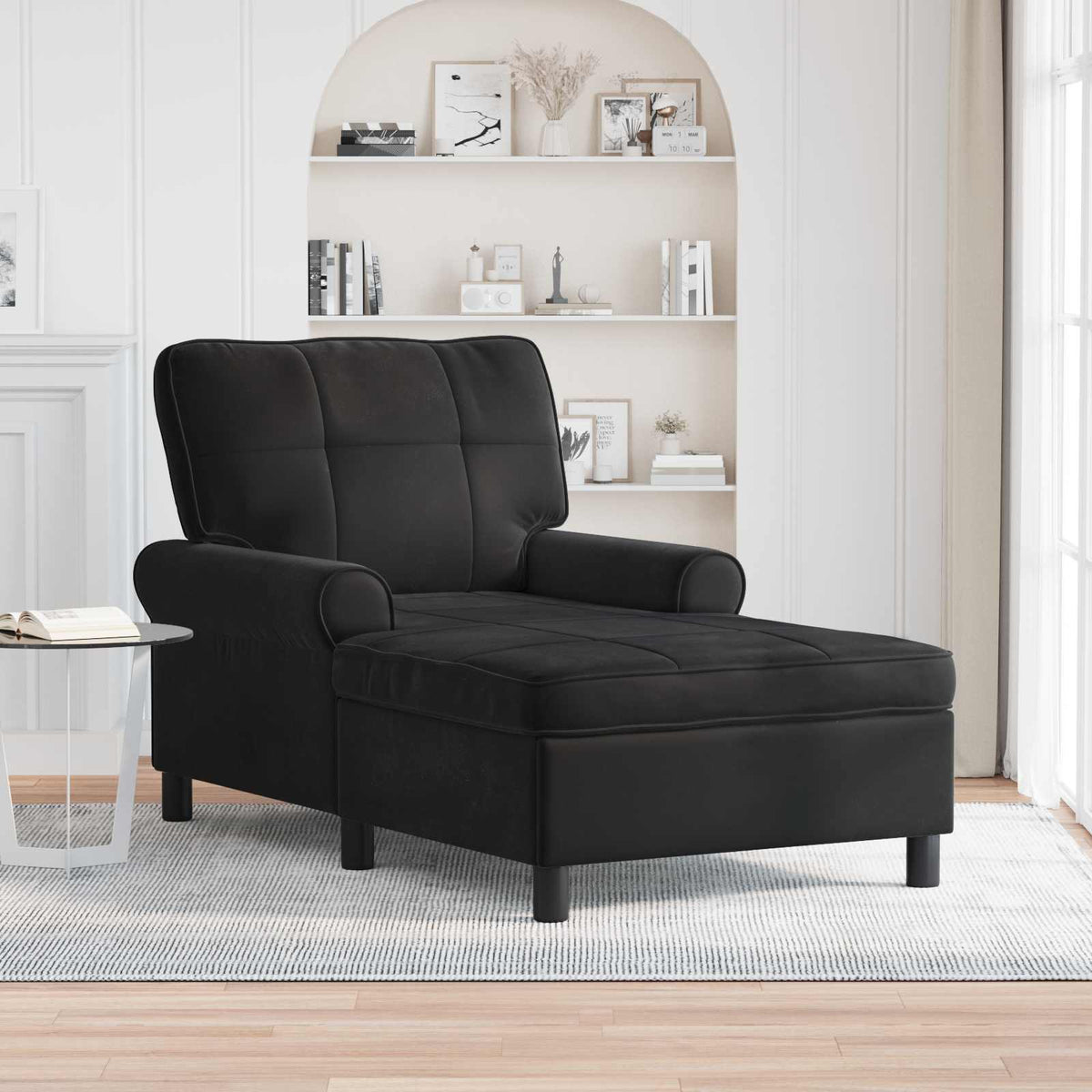 Chaise Lounge S Polštářem 91 X 157 X 91 Cm Samet