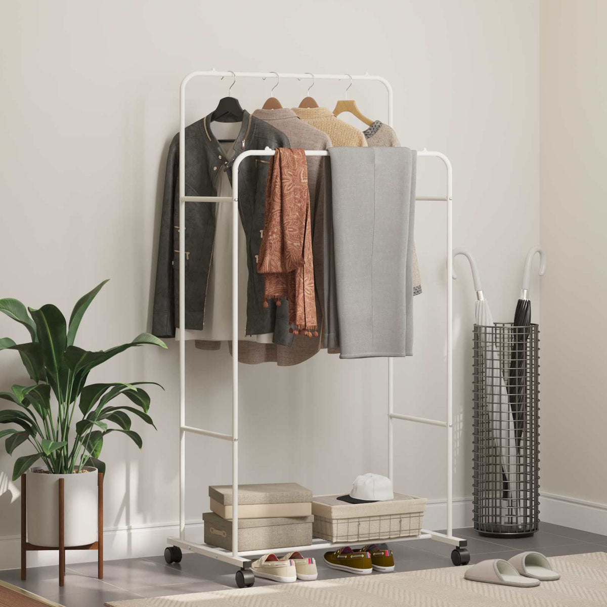 Kovový Stojan Na Oblečení 80 X 53 X 156 Cm
