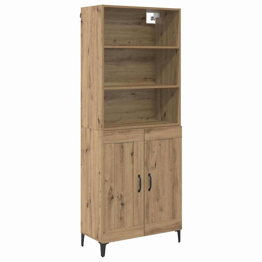 Vysoký Bufet 2 Ks Dub Artisan 69,5 X 34 X 180 Cm
