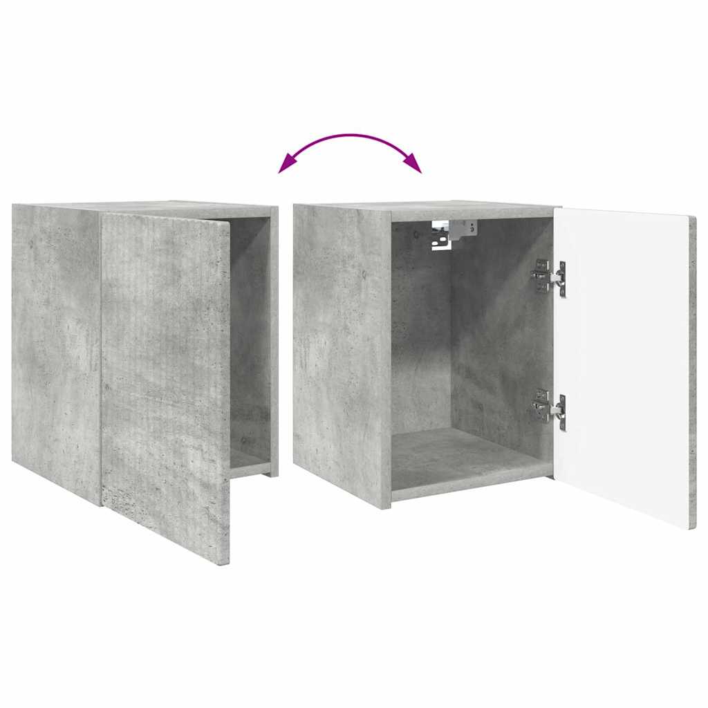 Tv Wall Cabinet 30 X 31 X 40 Cm Beton Kompozitní Dřevo