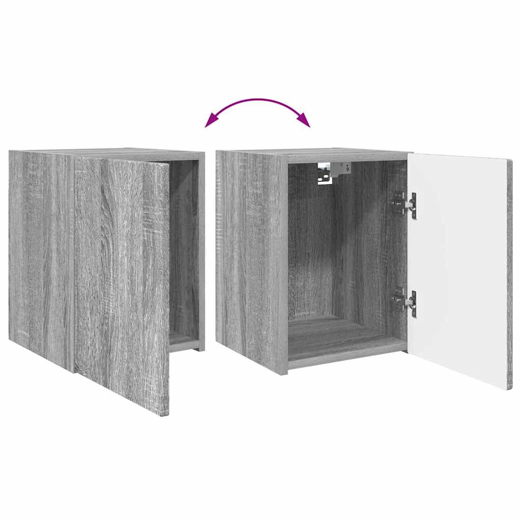 Tv Wall Cabinet 30 X 31 X 40 Cm Šedá Sonoma Kompozitní Dřevo