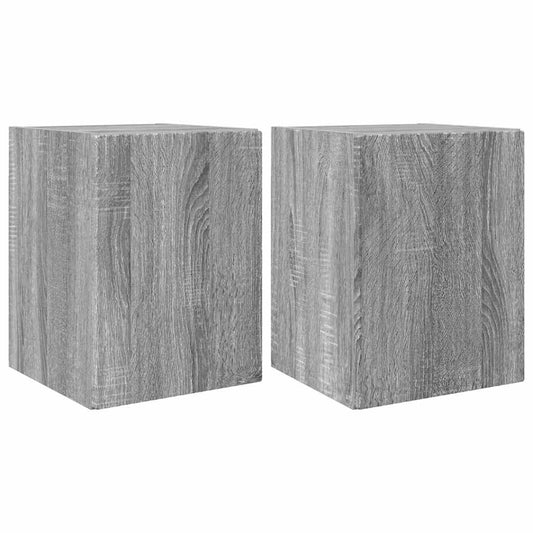 Tv Wall Cabinet 2 Pcs Šedá Sonoma Kompozitní Dřevo