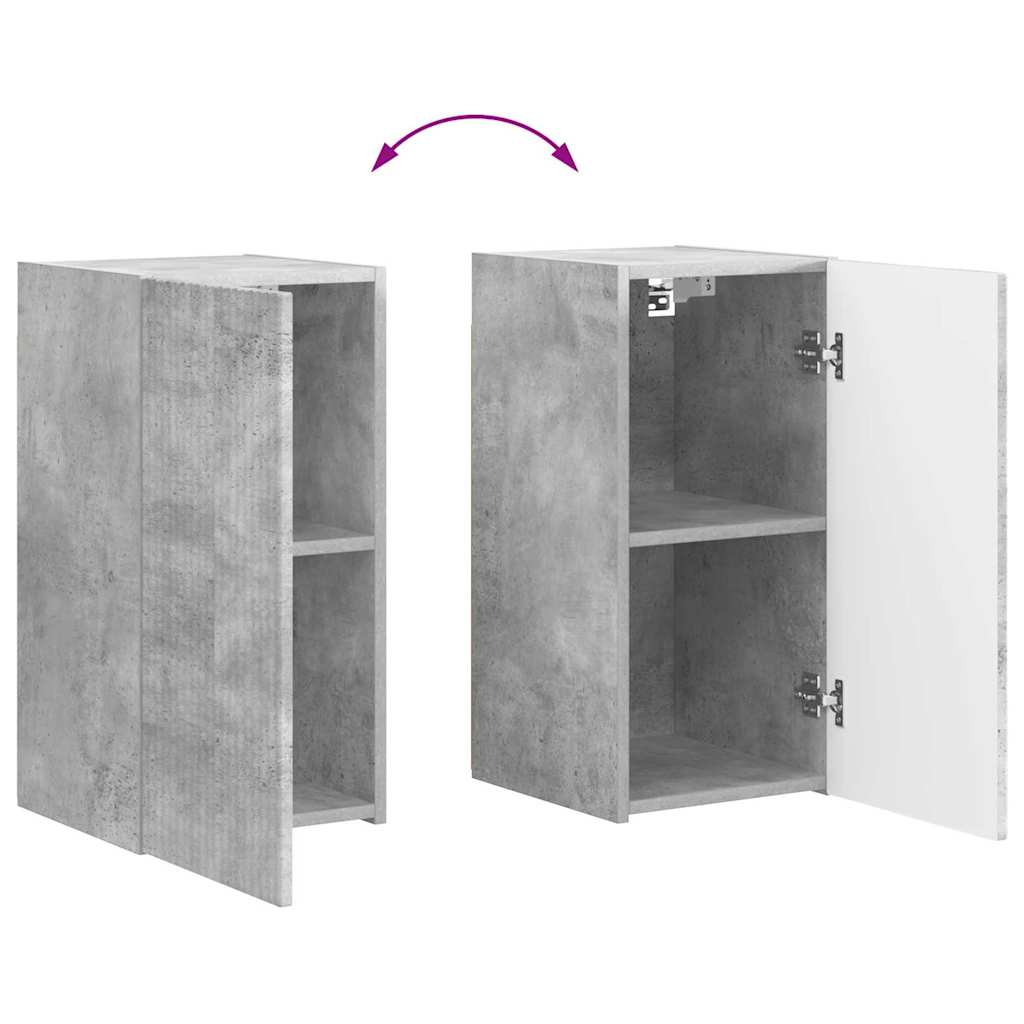 Tv Wall Cabinet 30 X 31 X 60 Cm Beton Kompozitní Dřevo