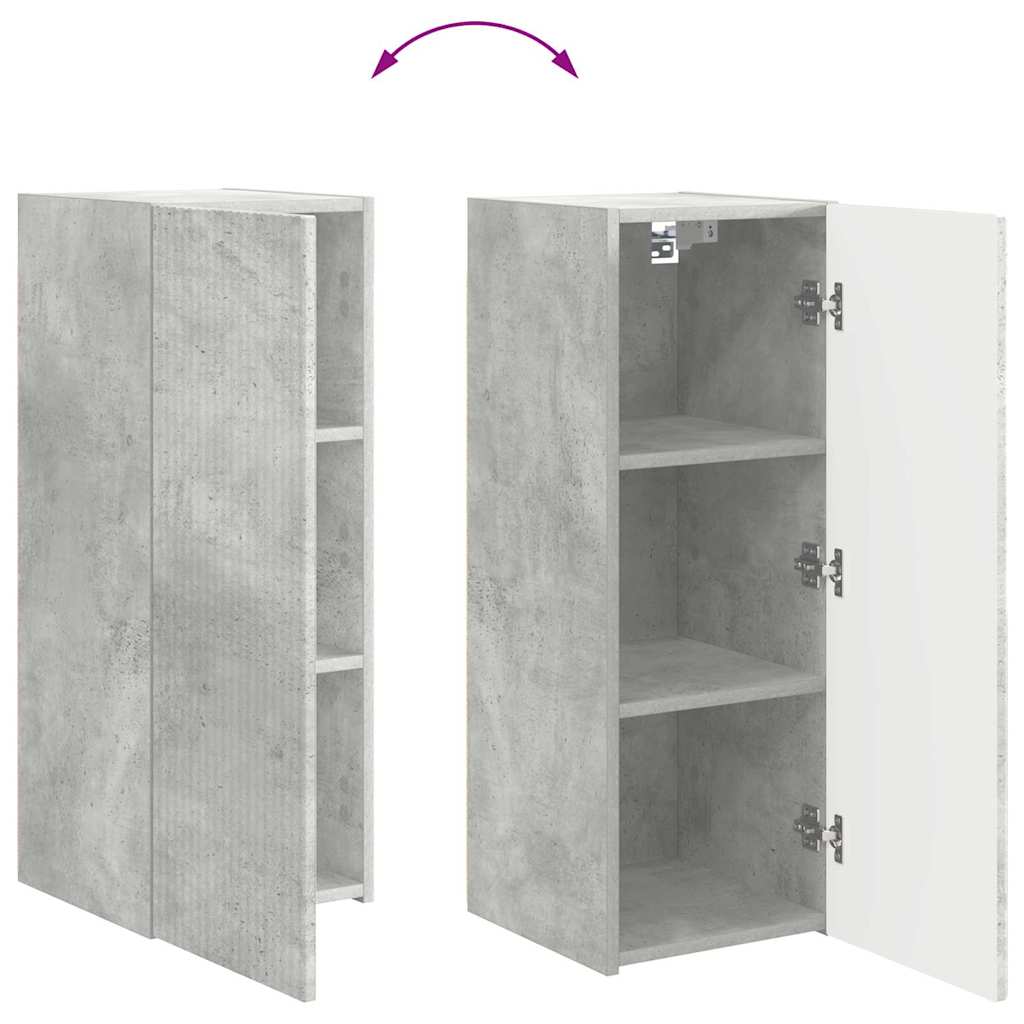 Tv Wall Cabinet 30 X 31 X 80 Cm Beton Kompozitní Dřevo