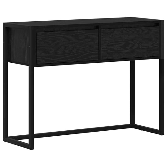 Odkládací Stolek Černý Dub 100 X 36 X 75 Cm Kompozitní Dřevo
