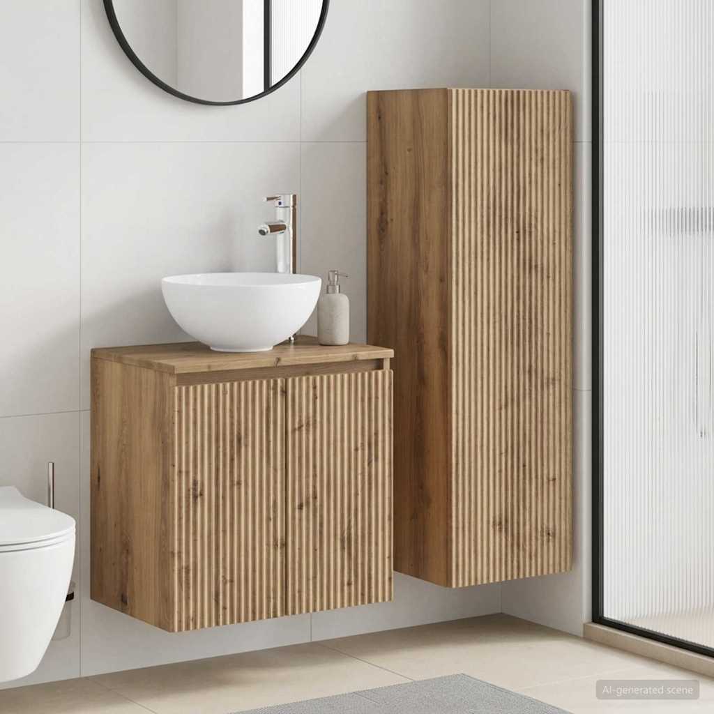 Sada Koupelnového Nábytku 2 Ks 33 X 34,5 X 100 Cm