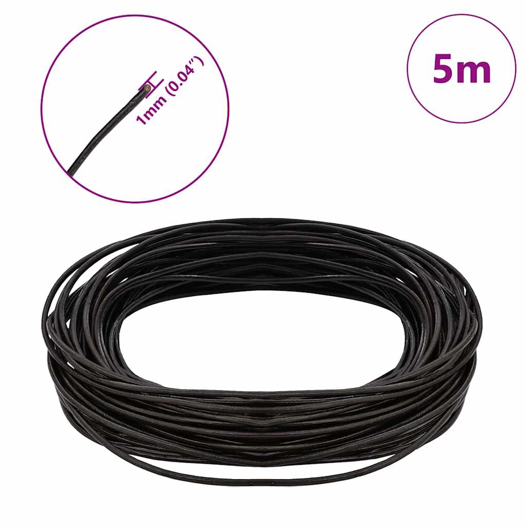 Kožený Provázek Tmavě Hnědá Ø1 Mm X 5 M Kůže