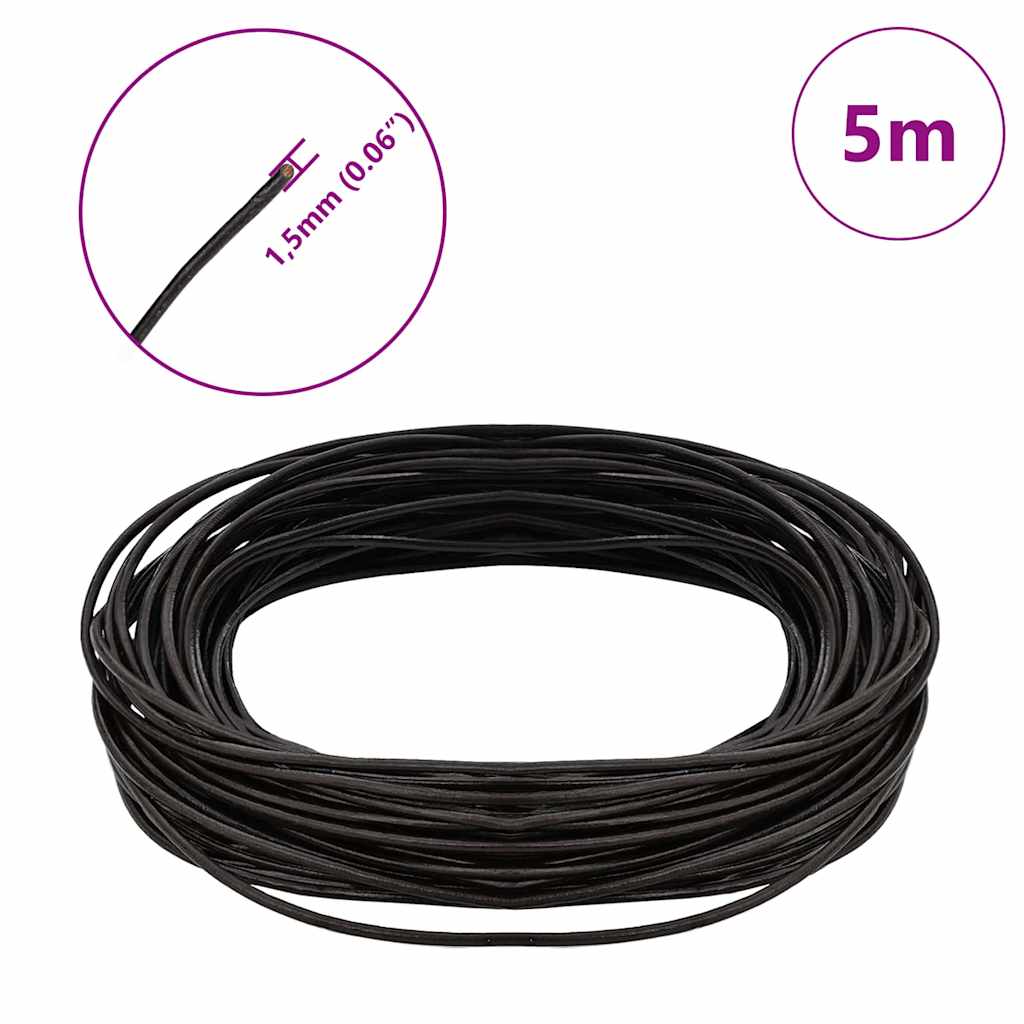 Kožený Provázek Tmavě Hnědá Ø1,5 Mm X 5 M Kůže